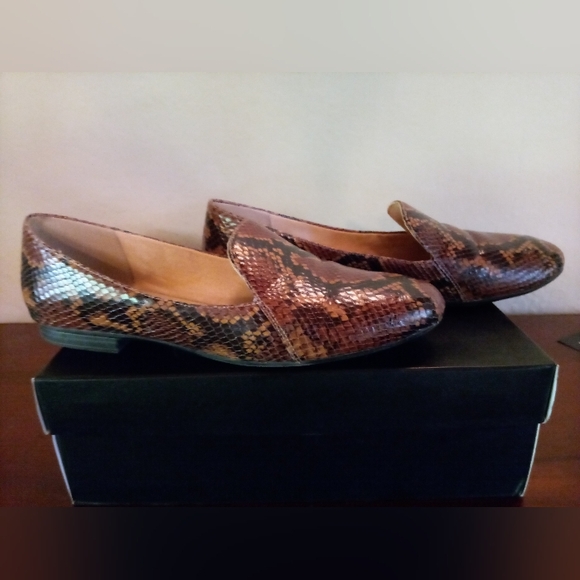 Naturalizer Emiline Loafers Snake Tan Brown Black Size 9.5 - Picture 2 of 10